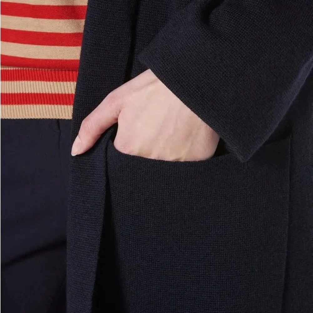 LK Bennett Lamina Knit Wool Long Cardigan - Picture 7 of 8